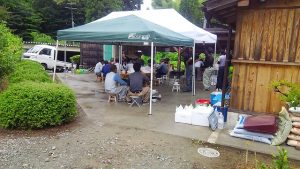 納涼会、雨も上がりました